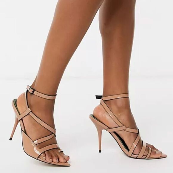 ASOS pointy toe Nash sandal. Stiletto heels Ankle Straps - Picture 2 of 16